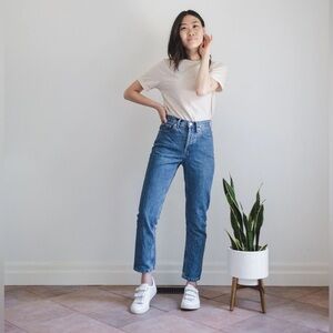 Everlane The 90s Cheeky Jean Women’s size 25 Organic Rigid Denim Vintage